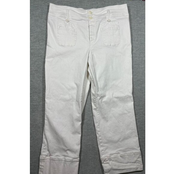 Pilcro & The Letterpress Anthropologie Women's White Denim Pants Sz 28 - Picture 1 of 5